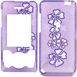 Wireless Emporium, Inc. Sony Ericsson W580i Trans. Purple Hawaii Snap-On Protector Case Faceplate