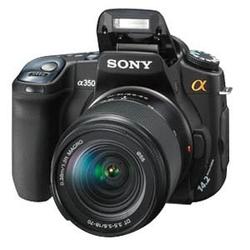 SONY DIGITAL STILL CAMERA ACCESSORI Sony alpha DSLR-A350K Digital SLR Camera with 18-70mm Zoom Lens - Black - 14.2 Megapixel - 3.9x Optical Zoom - 2.7 Active Matrix TFT Color LCD