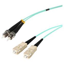 STARTECH.COM Startech.com 10Gb Fiber Optic Duplex Cable - 2 x SC - 2 x ST - 6.56ft - Aqua