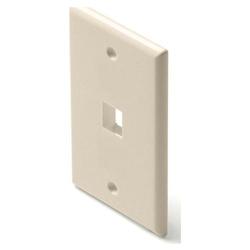 Steren 1 Socket Keystone Faceplate - Almond