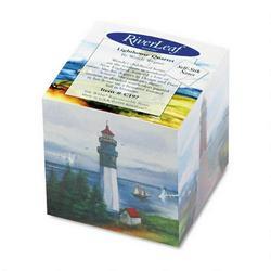 River Leaf Division Of Pci Stik Withit® Designer Note Cube®, Lighthouse, 2 7/8 x 2 7/8, 625 Sheets (RRLC197)