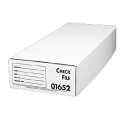 Sparco Products Storage File For Checks, Hinged Lid, 9 x24 x3-1/2 , White (SPR01652)