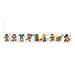 Carson Dellosa Publishing Company, Inc. Straight Border, Kid-Drawn kids, 3'x3 Strips, 12/Pack (CPBCD1439)