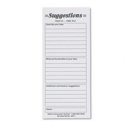 Safco Products Suggestion Box Cards, White, 25 3 1/2 x 8 Cards/Pack (SAF4231)