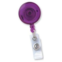 BRADY PEOPLE ID - CIPI TRANSLUCENT PURPLE ROUND SPRING CLIP RE