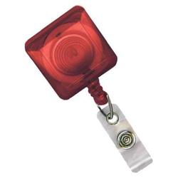 BRADY PEOPLE ID - CIPI TRANSLUCENT RED SQR SPRING CLIP BDRLNO