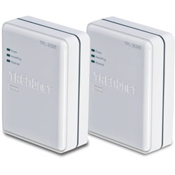 TRENDNET - BUSINESS CLASS TRENDnet TPL-302E2K 200Mbps Powerline AV Fast Ethernet Adapter Kit