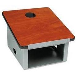 Bretford Mfg Co Tabletop Lectern, 18w x 20d x 13 1/2h, Aluminum Finish with Cherry Finish Platform (BRELECT5ALCY)