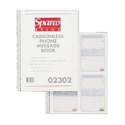 Sparco Products Telephone Message Book, 200 Sets, 8-1/16 x11 Sheet, White (SPR02302)