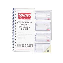 Sparco Products Telephone Message Book, 400 Sets, 5-1/4 x11 Sheet, White (SPR02301)