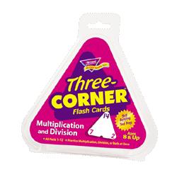 Trend Enterprises Three Corner Flash Card,Multiply and Divide,5-1/2 Triangular (TEIT1671)