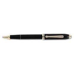 A.T. Cross Company Townsend® Selectip® Rolling Ball Pen, Black Lacquer Barrel (CRO575)