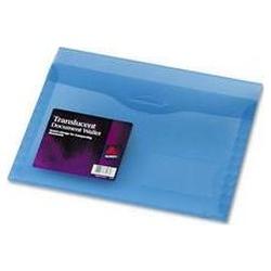 Avery-Dennison Translucent Poly Document Wallets, Letter Size, Blue, 12/Box (AVE72279)