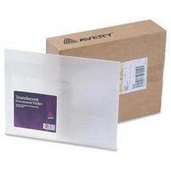 Avery-Dennison Translucent Poly Document Wallets, Letter Size, Clear, 12/Box (AVE72278)