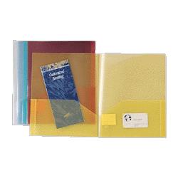 Sparco Products Transparent 2 Pocket Portfolio, 60 Sht Cap, 11 x8-1/2 , Asst (SPR01844)