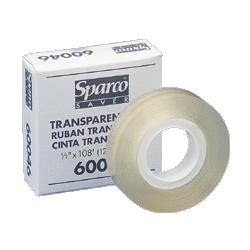 Sparco Products Transparent Tape, 1/2 x1296 , 1 Core, Transparent (SPR60046)