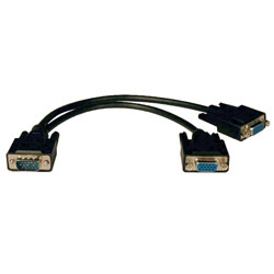Tripp Lite Computer - Display Cable - SXGA/UXGA Hi-Res Splitter Cable - HD15M to 2 x HD15F - 1 ft.