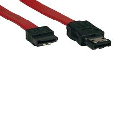 Tripp Lite SATA to eSATA Transition (Straight) Cable - 1 x eSATA - 1 x SATA - 1.5ft - Red