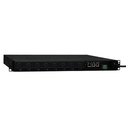 Tripp Lite Switched, Metered PDU with Remote Monitoring 1U Rackmount Power Distribution Unit for Networks with Individually Switchable Outlets, Current Metering (PDUMH15HVNET)