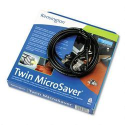 Kensington/Acco Brands,Inc. Twin MicroSaver® Security Cable with 2 Key Locks, 7 ft. Steel Cable (KMW64025)