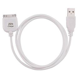 Eforcity USB Hotsync + Charging [2-IN-1] Cable for Creative Zen Vision M / Vision W, White