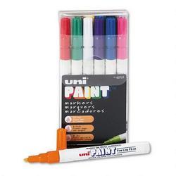 Faber Castell/Sanford Ink Company Uni® Paint Opaque Oil Based Paint Marker, Fine Point, 12 Color Set (SAN63721)