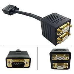 Abacus24-7 VGA Male to VGA Female 2x Video Splitter (1 PC to 2 Mon)