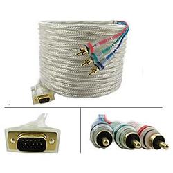Abacus24-7 VGA to 3RCA M/M Component Video Cable 25 ft