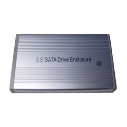 ION ELECTRONICS VOX Aluminum 3.5 SATA to USB 2.0 Enclosure - Silver