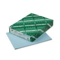 Wausau Papers Vellum Bristol Cover Stock, 8 1/2 x 11, 67 lb., Blue, 250 Sheets/Pack (WAU82321)