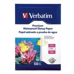 VERBATIM CORPORATION Verbatim 11 x17 AquaAce Glossy Waterproof Paper 50Pk UV Resist - Ricoh Color Laser Compat