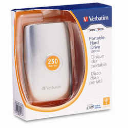 VERBATIM - SMARTDISK Verbatim 250GB USB Portable Hard Drive