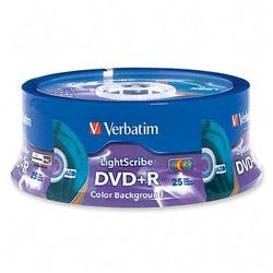 VERBATIM CORPORATION Verbatim Lightscribe 16x DVD+R Media - 4.7GB - 25 Pack