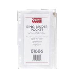 Sparco Products Vinyl Ring Binder Pocket, 24 Count, 9-1/2 x6 , Clear (SPR01606)