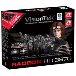VISIONTEK VisionTek ATI Radeon HD 3870 512MB GDDR4 x16 PCIe Video Card