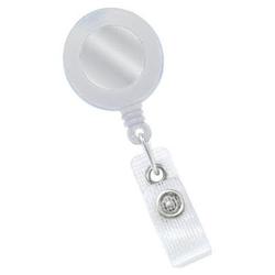 BRADY PEOPLE ID - CIPI WHITE PLASTIC ROUND WITH STICKER CLIP&