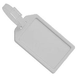 BRADY PEOPLE ID - CIPI WHITE RIGID LUGGAGE TAG CARD HOLDER W/C