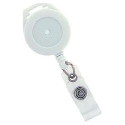 BRADY PEOPLE ID - CIPI WHITE ROUND BADGE REEL W/CLEAR VINYL S