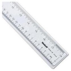 Acme United Corporation Westcott® Acrylic Ruler with Hang Up Hole, 2 Beveled Edges, 18 Long (ACM10564)