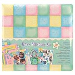 Westrim Crafts Baby Memories Scrapbooking Kit w/12x12 Quilt Design Postbound Album: Baby Boy, Baby G