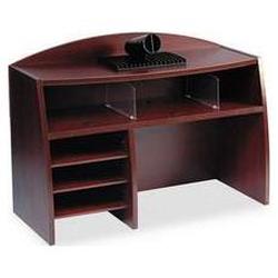 Buddy Products Wood 4 Shelf Unit, Desk Space Saver, 30w x 12d x 21 1/4h, Mahogany (BDY113016)