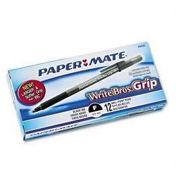 Papermate/Sanford Ink Company Write Bros. Grip Ballpoint Pen, Fine Point, Black Ink, Dozen (PAP88082)