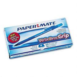 Papermate/Sanford Ink Company Write Bros. Grip Ballpoint Pen, Fine Point, Blue Ink, Dozen (PAP88083)