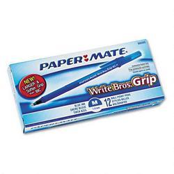 Papermate/Sanford Ink Company Write Bros. Grip Ballpoint Pen, Medium Point, Blue Ink, Dozen (PAP88080)