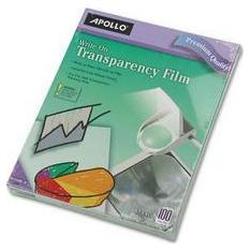 Apollo/Acco Brands Inc. Write On Transparency Film, 100 Sheets/Box (APOWO100CB)