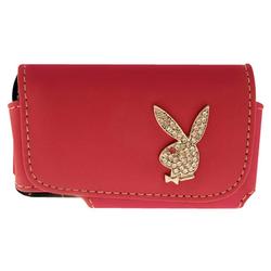 Playboy Xcite 34-1742-05 Universal Bunny Leather Horizontal Case with Clear Stones