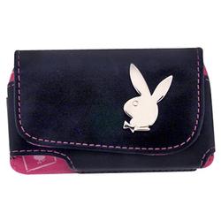 Playboy Xcite 34-1743-05 Universal Bunny Leather Horizontal Case with Metal Bunny