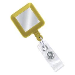 BRADY PEOPLE ID - CIPI YELLOW 1-5/16IN (33MM) CLIP-ON SQUARE