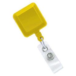 BRADY PEOPLE ID - CIPI YELLOW CLIP-ON SQUARE BADGE REEL NO ST