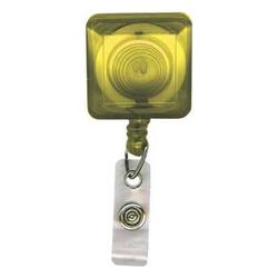 BRADY PEOPLE ID - CIPI YELLOW SQUARE SPRING CLIP BADGE REEL N